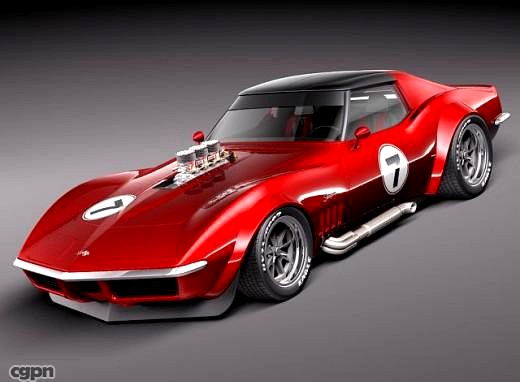 Chevrolet Corvette C3 race car3d model