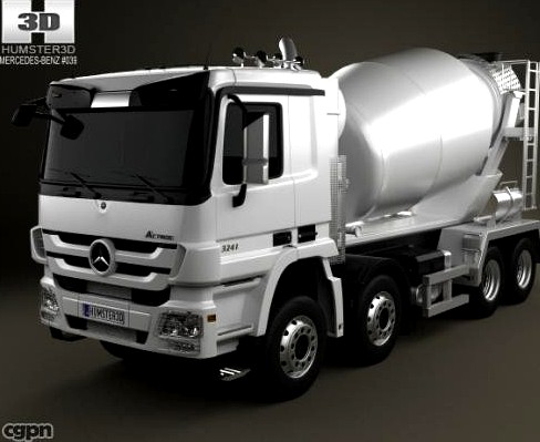 Mercedes-Benz Actros Mixer 4-axis 20113d model