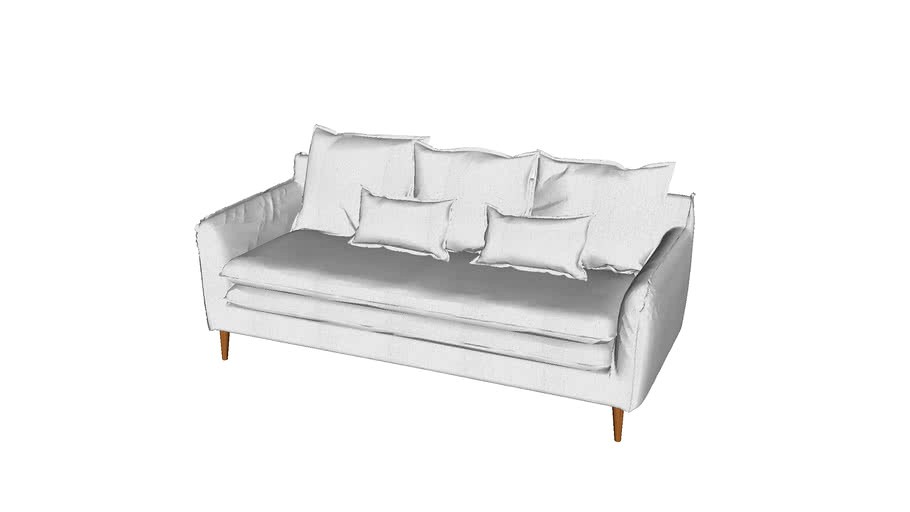 Canapé fixe 3 ou 4 places, coton-lin, Oceano