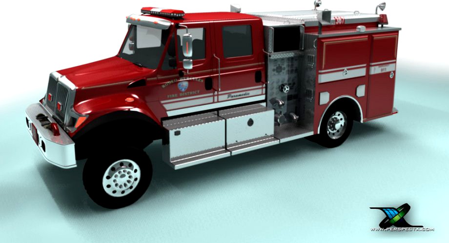 International Fire Engine3d model