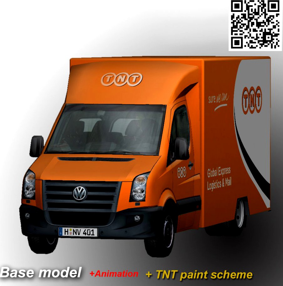 Volkswagen delivery truck TNT livery3d model