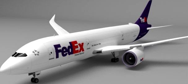 Boeing 787 (FedEx)3d model