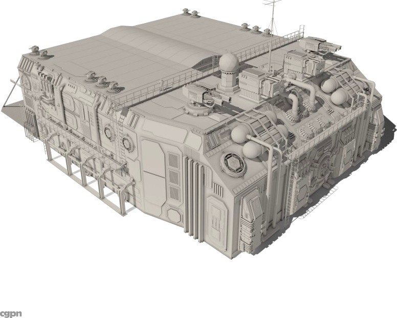 Scifi hangar3d model