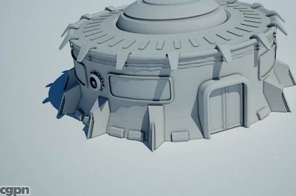 Scifi building103d model