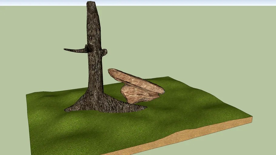 Rocks and tree scene