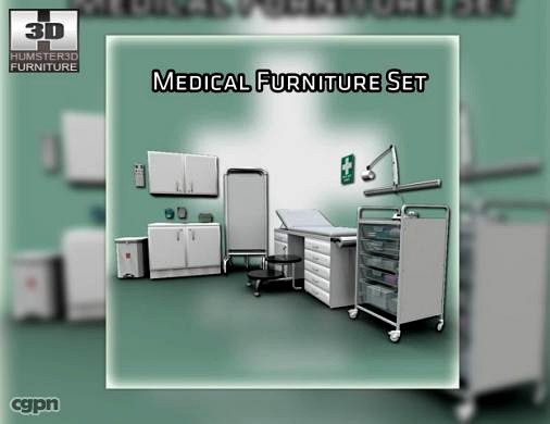 Medical furniture Set3d model