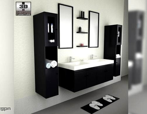 Bathroom furniture 08 Set3d model