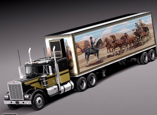 Kenworth W900 1974 Smokey And The Bandit3d model