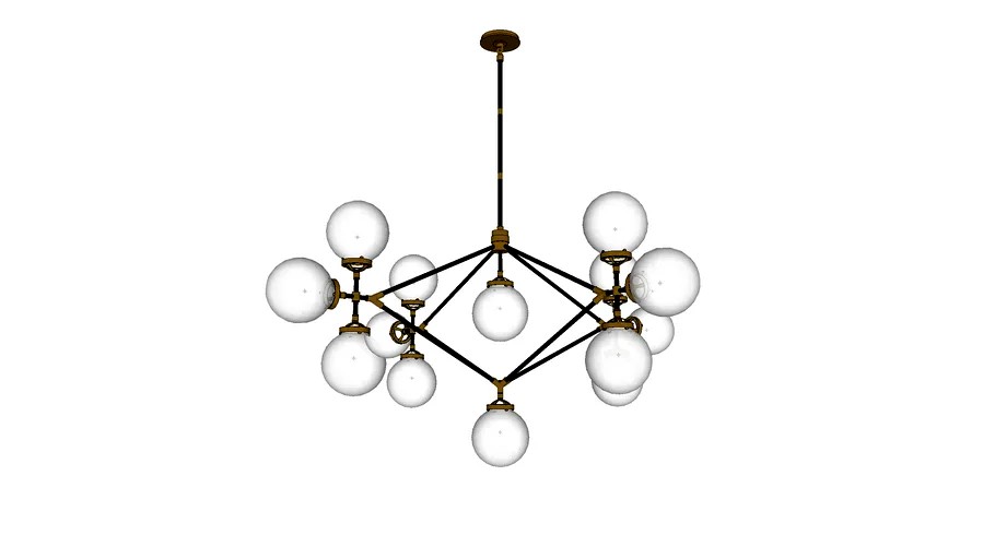 Bistro Four Arm Chandelier by Visual Comfort