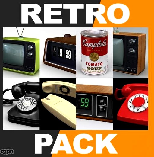 Retro Style Mega Pack Collection3d model