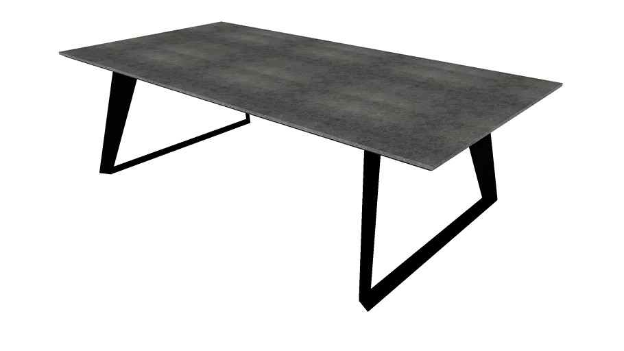Amsterdam Outdoor Coffee Table in Gray Concrete by Modloft