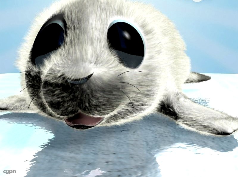 Cartoon Baby Seal Rigged3d model