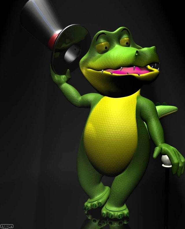 Cartoon Crocodile RIGGED3d model