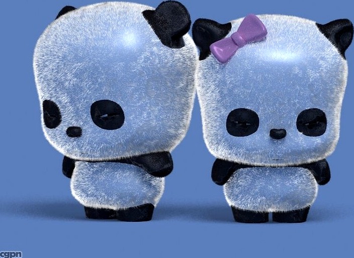 Cute Cartoon Panda3d model