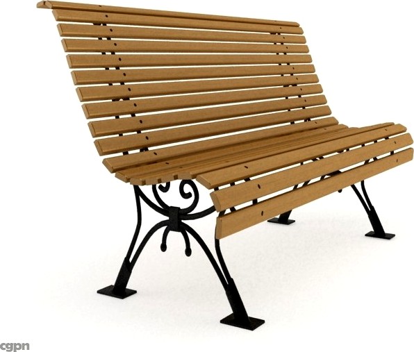 Classic Park Bench - vray materials3d model