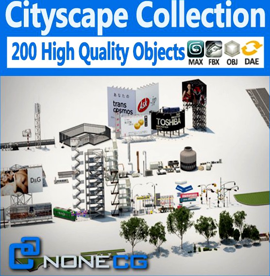 Objects Collection3d model