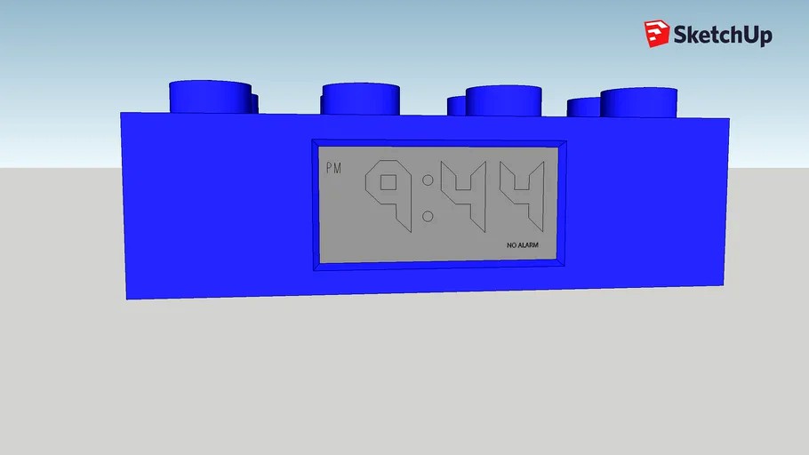 Lego Alarm Clock 3d model