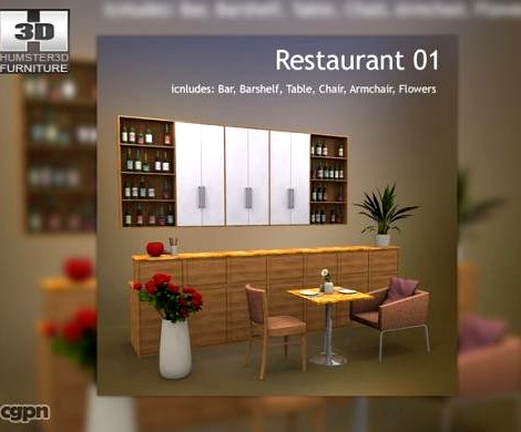 Restaurant 013d model