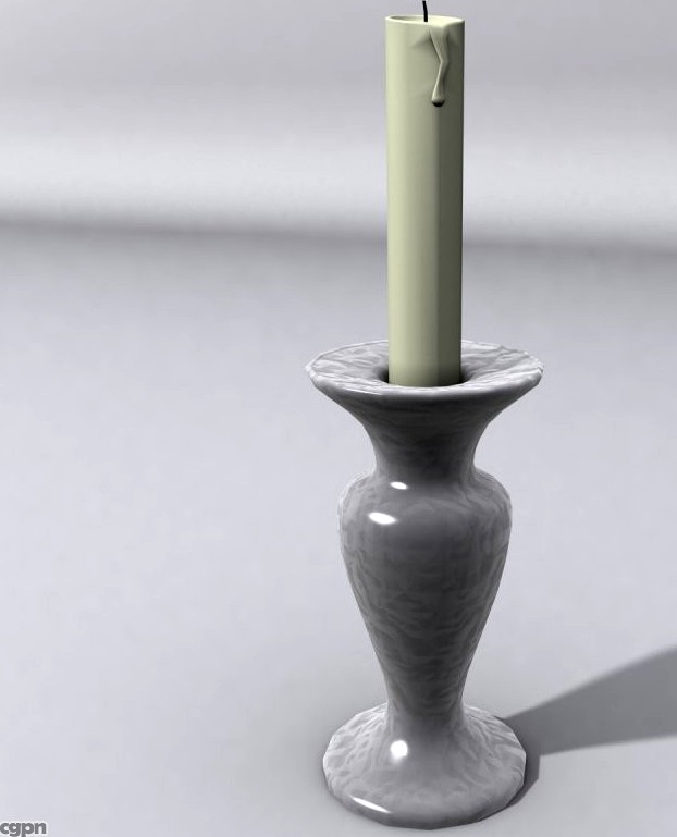 Candle holder ( with candle )3d model