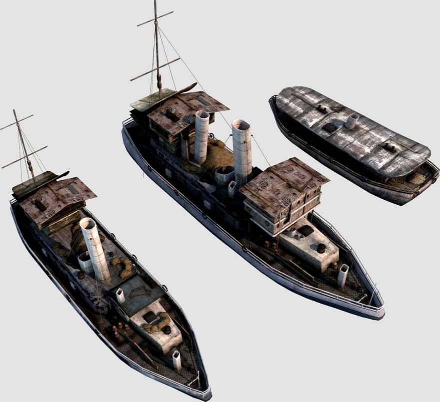 old cargo ship3d model