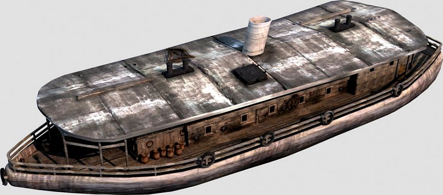 old cargo ship 033d model