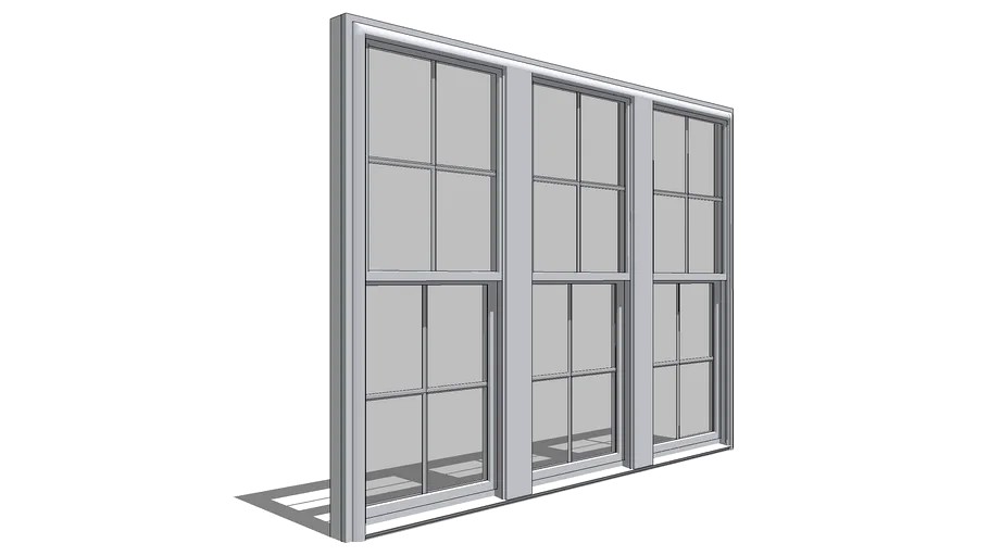 Pella 250 Series Double-Hung - 3-Wide