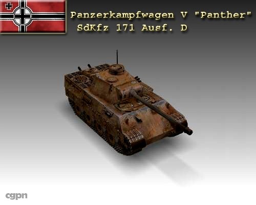 WW2 Pz V Panther SdKfz 171 Ausf. D3d model