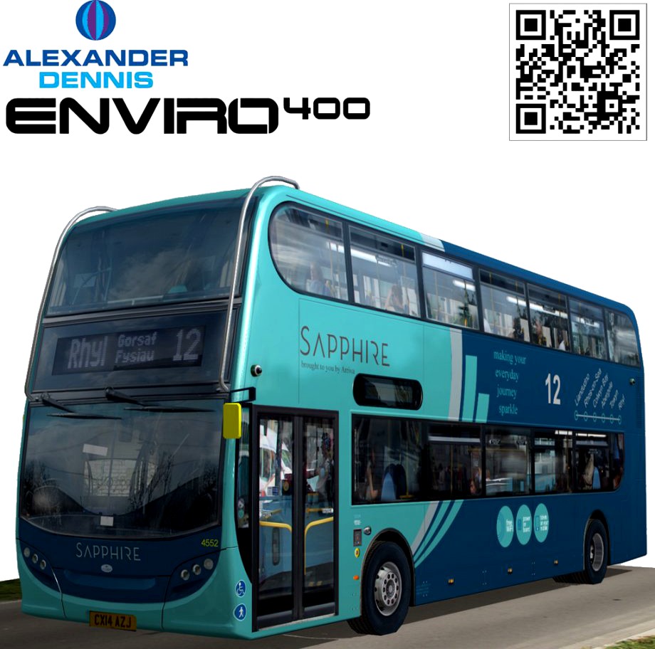 Alexander Dennis Enviro 400 Sapphire route 123d model
