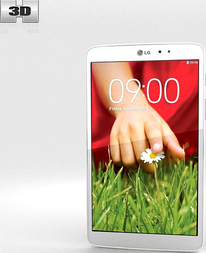 LG G Pad 8.3 inch White3d model