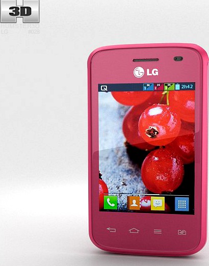 LG Optimus L1 II TRI Pink3d model