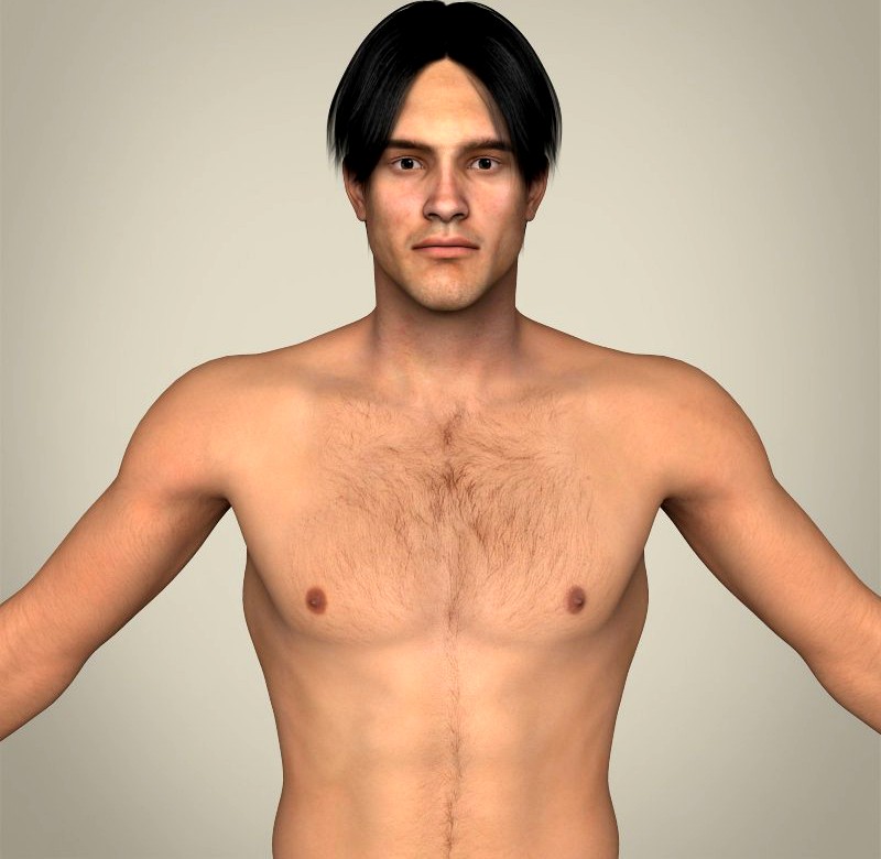 Realistic Young Muscular Male3d model