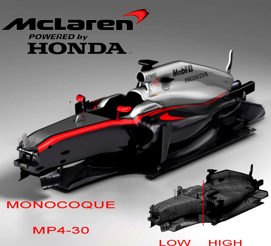 Mp4 30 monocoque3d model