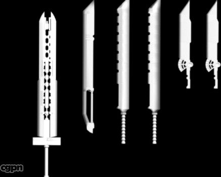 cloud sword FF VII (.3ds, .obj, .ms3d)3d model