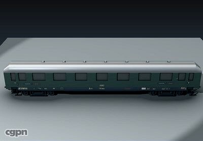 German passenger railway car3d model