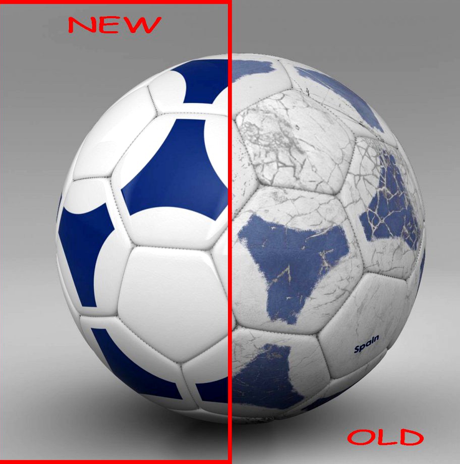 Soccerball blue white3d model