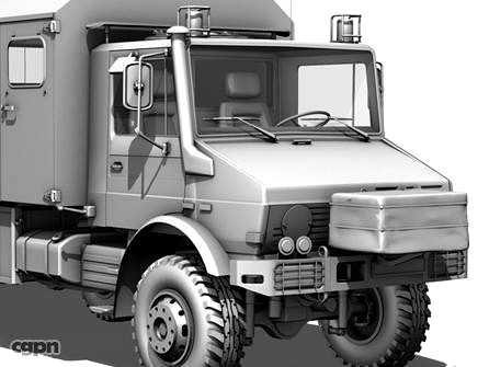 Mercedes Benz Unimog U1300L Ambulance3d model