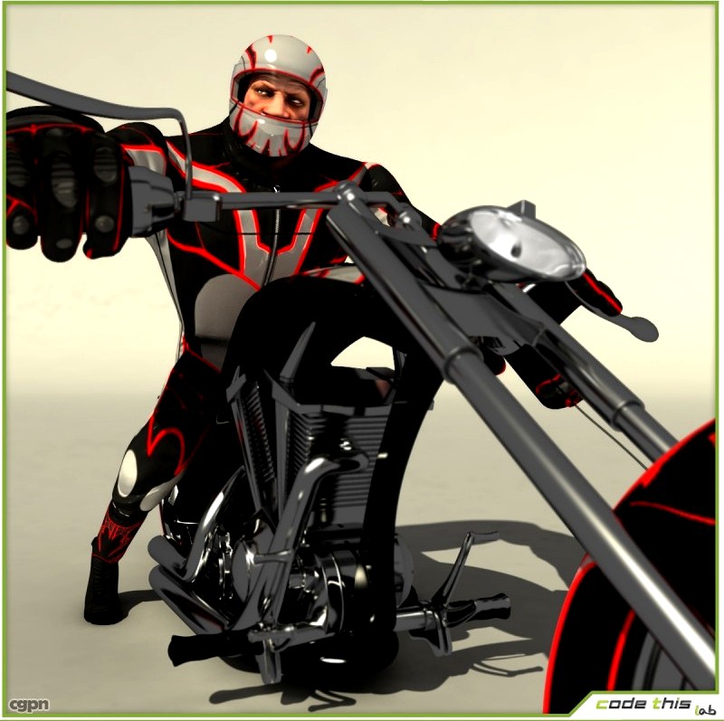 Biker Chooper Go Kart Package3d model