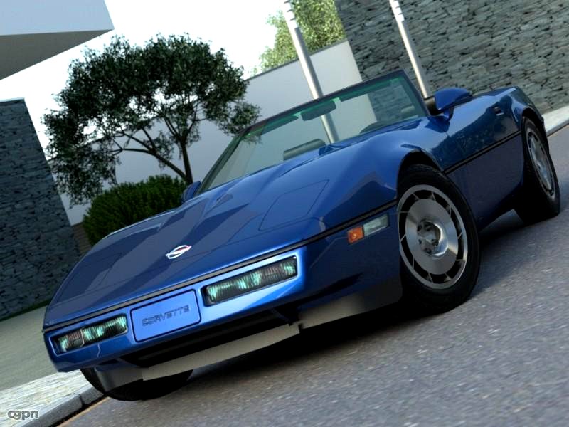 Chevrolet Corvette Convertible 19863d model