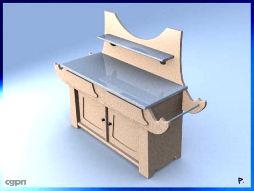 Bathroom table3d model
