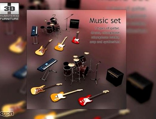 Music Set3d model