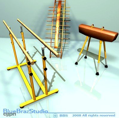 Gymnastic set3d model