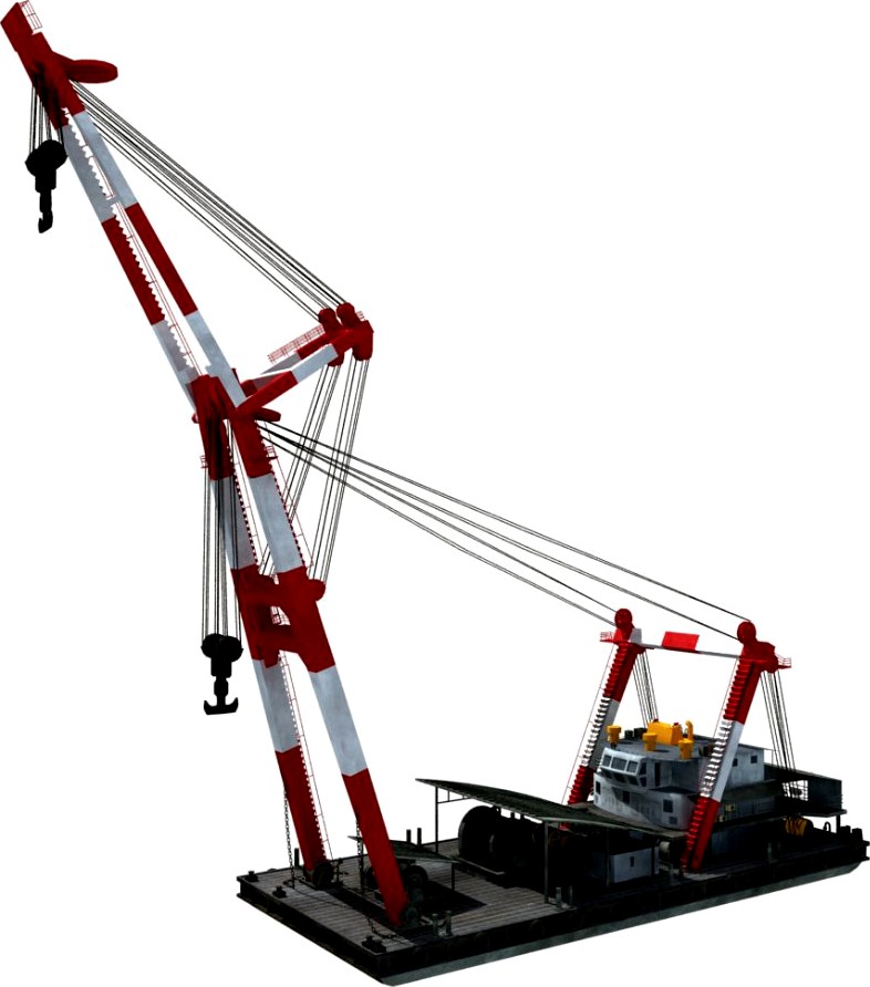 Floating crane3d model