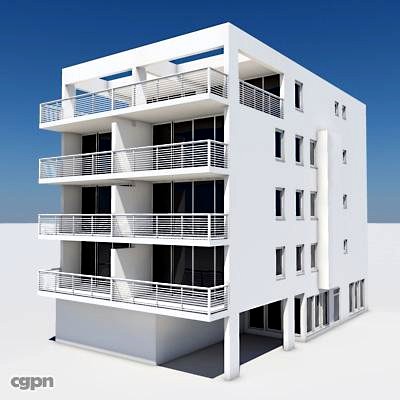 Apartment Building 013d model