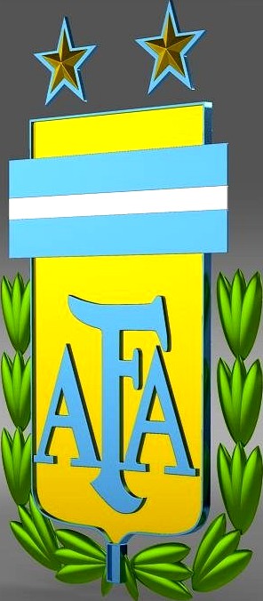 Argentine football emblem3d model