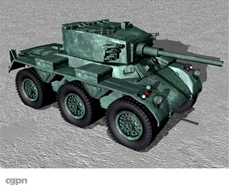 WWII Saladin Amoured Tank3d model