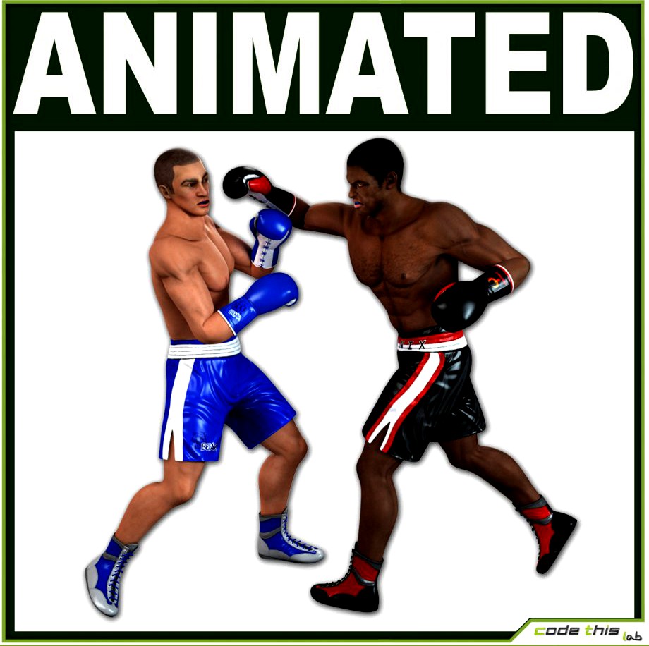 Two Boxer Players CG3d model