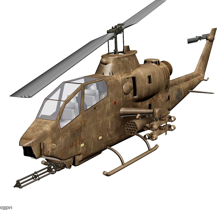 Bell AH1 Cobra helicopter3d model