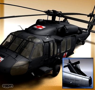 UH 60 Blackhawk Military Helicopter3d model