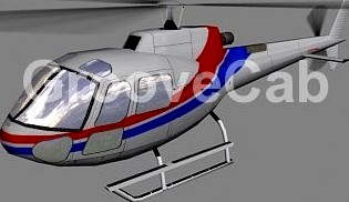 As-350 V2 Helicopter3d model