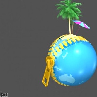 Globe with zipper3d model